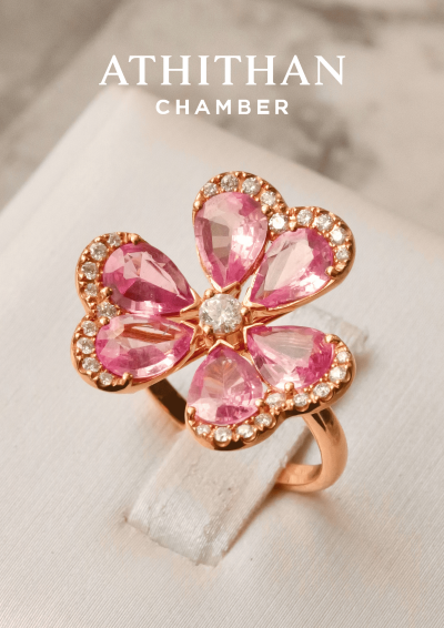 PANSY PERFECTION Padparadscha Sapphire Ring PANSY PERFECTION Padparadscha Sapphire Ring