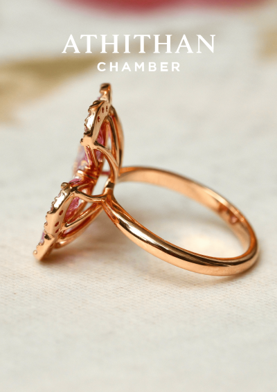 PANSY PERFECTION Padparadscha Sapphire Ring