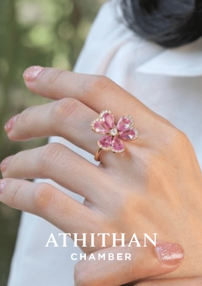 PANSY PERFECTION Padparadscha Sapphire Ring PANSY PERFECTION Padparadscha Sapphire Ring