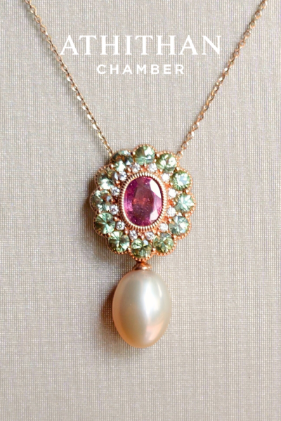 PRINCESS Padparadscha Sapphire Pendant