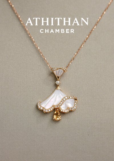Yellow Sapphire & Mother of Pearl Necklace
