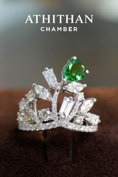 TSAVORITE DIAMOND Ring