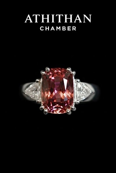 BROWNISH PINK SPINEL NO-HEAT Burma Ring