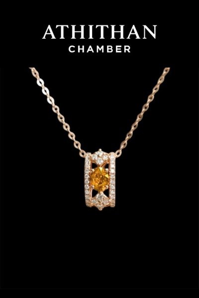YELLOW Sapphire Necklace