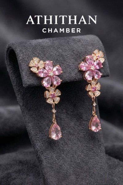 ELYSIA FLORA Padparadscha Earrings