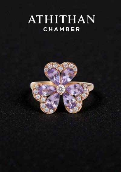 PRETTY PANSY Purple Sapphire Ring