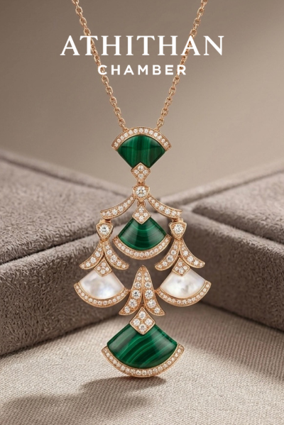 Malachite & Mother of Pearl Pendant (Pre-order 45 days)