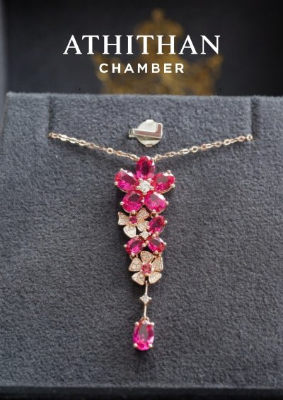 ELYSIA FLORA - Ruby Necklace