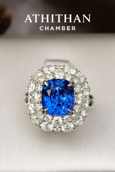 The Rare PEACOCK Blue Sapphire Ring