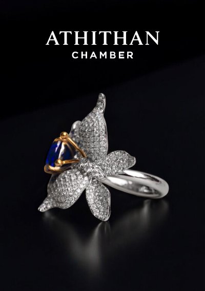 KISS BY BUTTERFLY The ROYAL BLUE Sapphire Ring