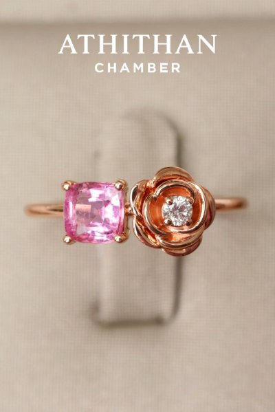 ROSIE RING Padparadscha Sapphire Ring