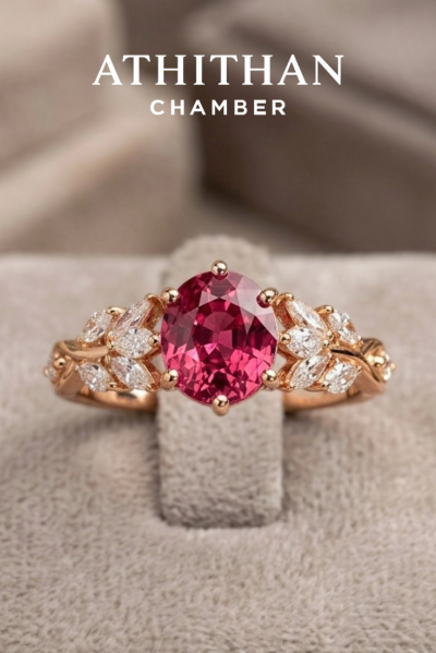 ETERNAL ROSE Padparadscha Sapphire Ring