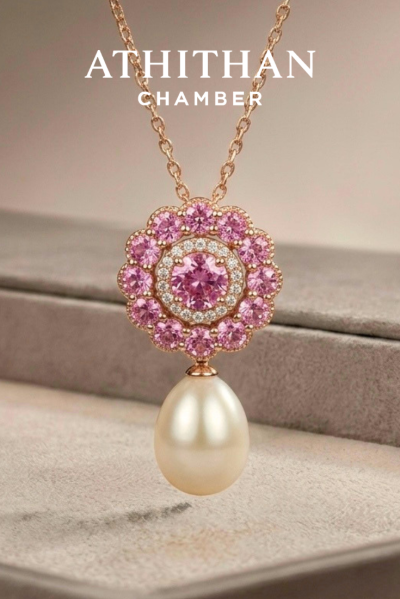 PRINCESS Padparadscha Sapphire Pendant