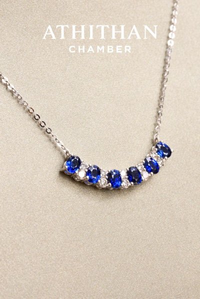 ROYAL BLUE Sapphires Necklace