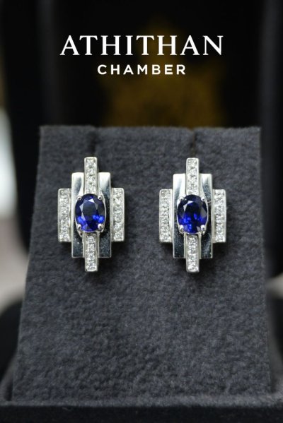 LUSTER - Royal Blue Sapphire Earrings