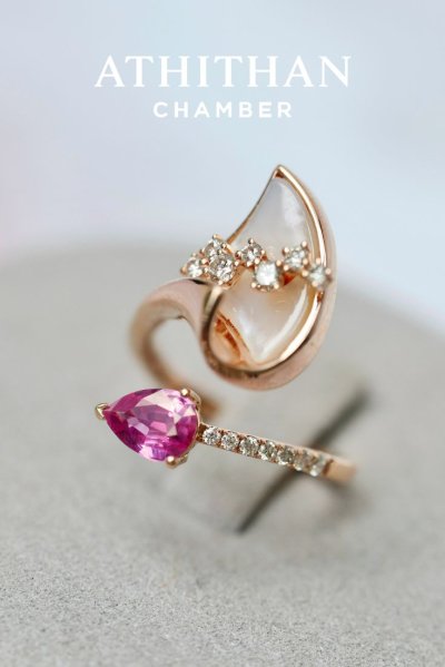 LOVE & BEST WISHES Padparadscha Sapphire Ring