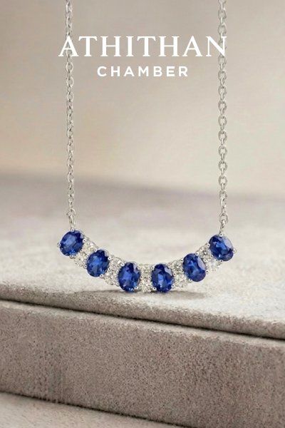 ROYAL BLUE Sapphires Necklace
