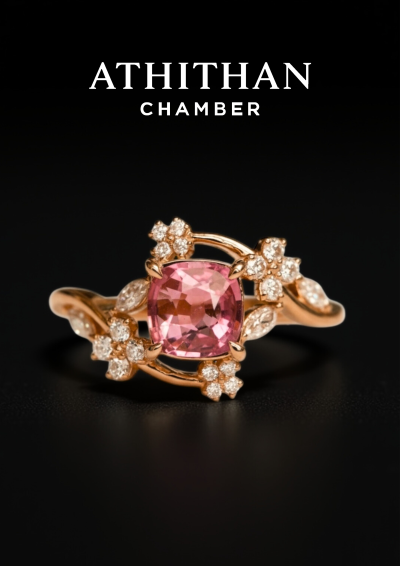 VINE JEWEL Padparadscha Sapphire Ring