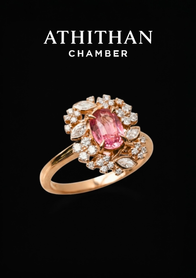 FLOWER PASSAGE Padparadscha Sapphire Ring FLOWER PASSAGE Padparadscha Sapphire Ring