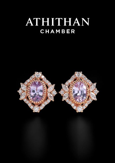 Pink Sapphire Earrings
