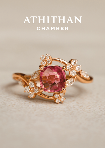 VINE JEWEL Padparadscha Sapphire Ring VINE JEWEL Padparadscha Sapphire Ring