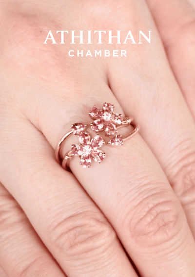 ETERNAL SAKURA Padparadscha Sapphire Ring