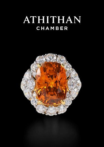 Yellow-Orange Sapphire Ring