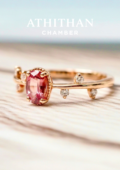 WINSON TIARA Padparadscha Sapphire Ring