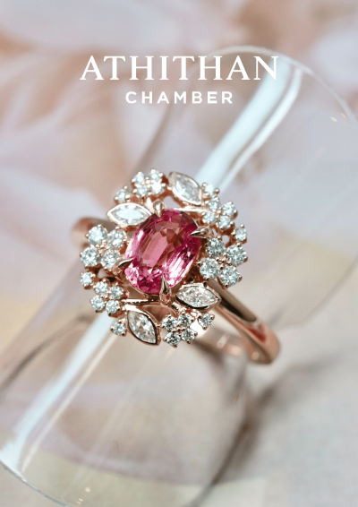 FLOWER PASSAGE Padparadscha Sapphire Ring FLOWER PASSAGE Padparadscha Sapphire Ring