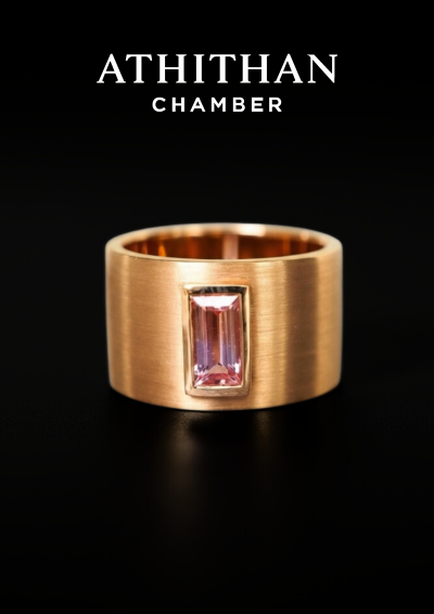 BOLD RING Padparadscha Sapphire Ring BOLD RING Padparadscha Sapphire Ring