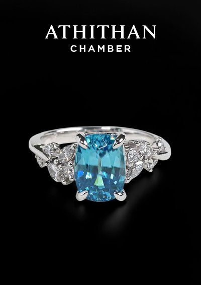 Blue Zircon Ring
