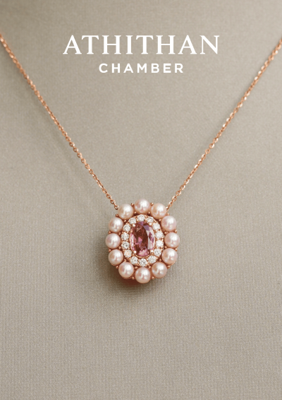 QUEEN ANNE Padparadscha Sapphire Pendant