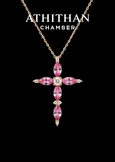 LOVE CROSS Padparadscha Sapphire Pendant LOVE CROSS Padparadscha Sapphire Pendant