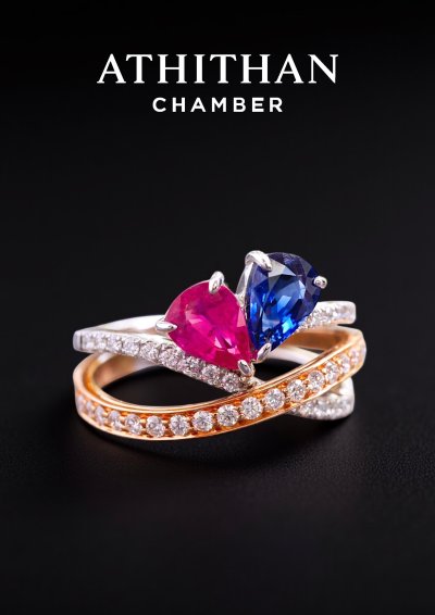 Ruby and Blue Sapphire Ring