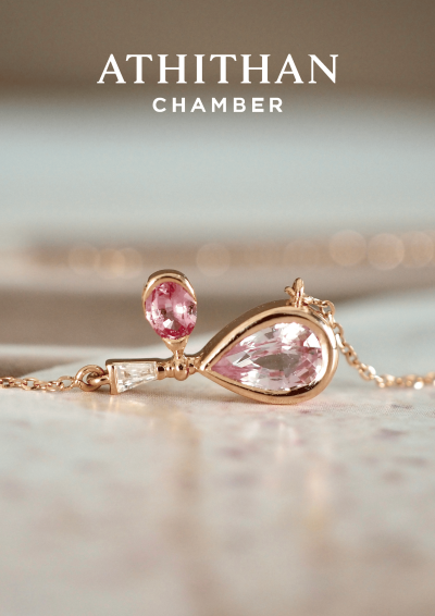 BEAUTY POTION Padparadscha Sapphire Pendant Necklece