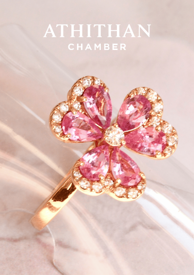 PRETTY PANSY Padparadscha Sapphire Ring PRETTY PANSY Padparadscha Sapphire Ring