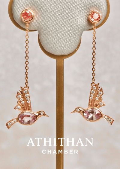 LOVEBIRDS Padparadscha Sapphire Earring