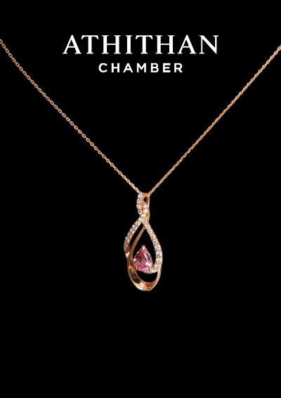 Padparadscha Sapphire Pendant Necklace