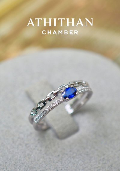 Royal Blue Sapphire FOREVER BOND Ring Royal Blue Sapphire FOREVER BOND Ring