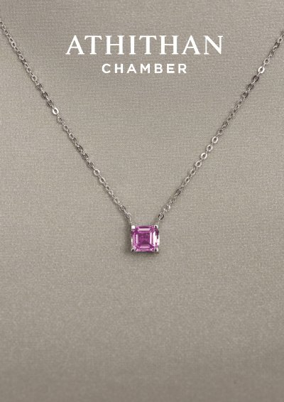 Pink Sapphire Pendant Necklace