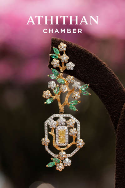 MAGICAL TREE EMERALD Earrings