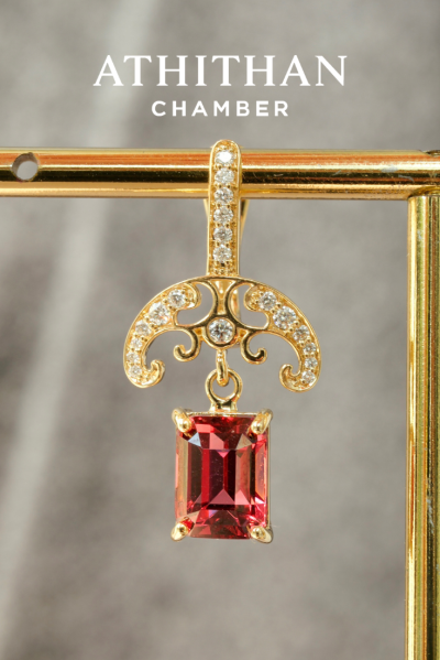 THE JEWELLED HARMONY Red Garnet Earrings