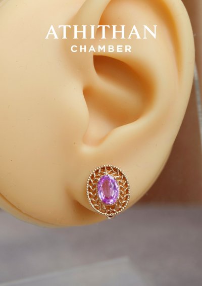 VICTORY LAUREL WREATH | Pink Sapphire Earring VICTORY LAUREL WREATH | Pink Sapphire Earring