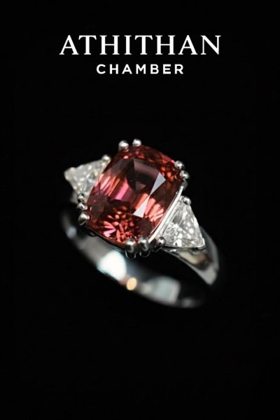 BROWNISH PINK SPINEL NO-HEAT Burma Ring