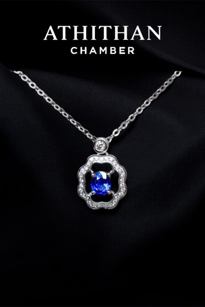 PEACOCK BLUE Sapphire Necklace