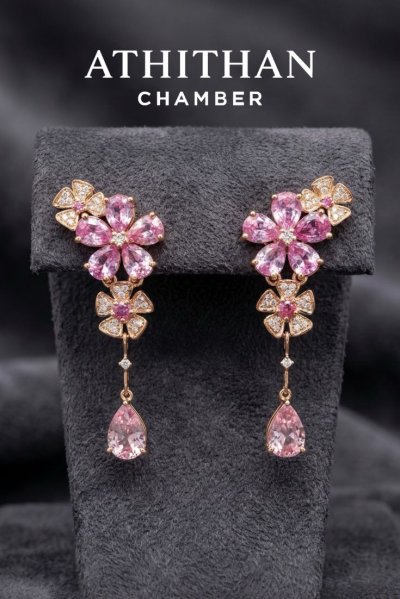ELYSIA FLORA Padparadscha Earrings