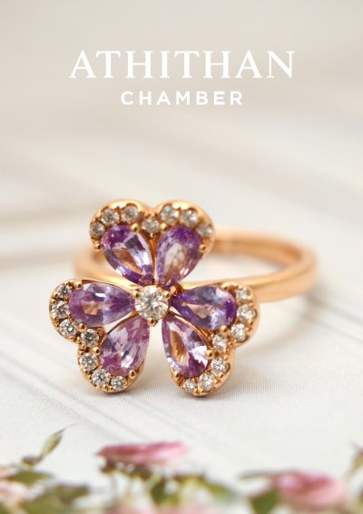 PRETTY PANSY Purple Sapphire Ring