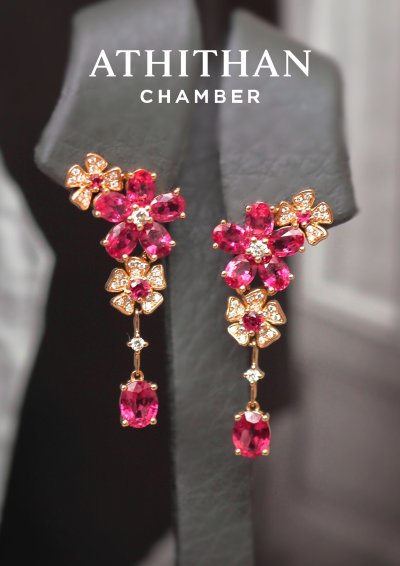 ELYSIA FLORA - Ruby Earrings