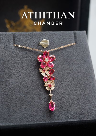 ELYSIA FLORA - Ruby Necklace