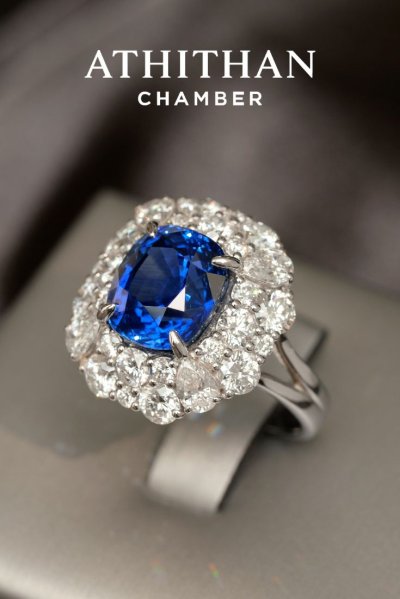 The Rare PEACOCK Blue Sapphire Ring